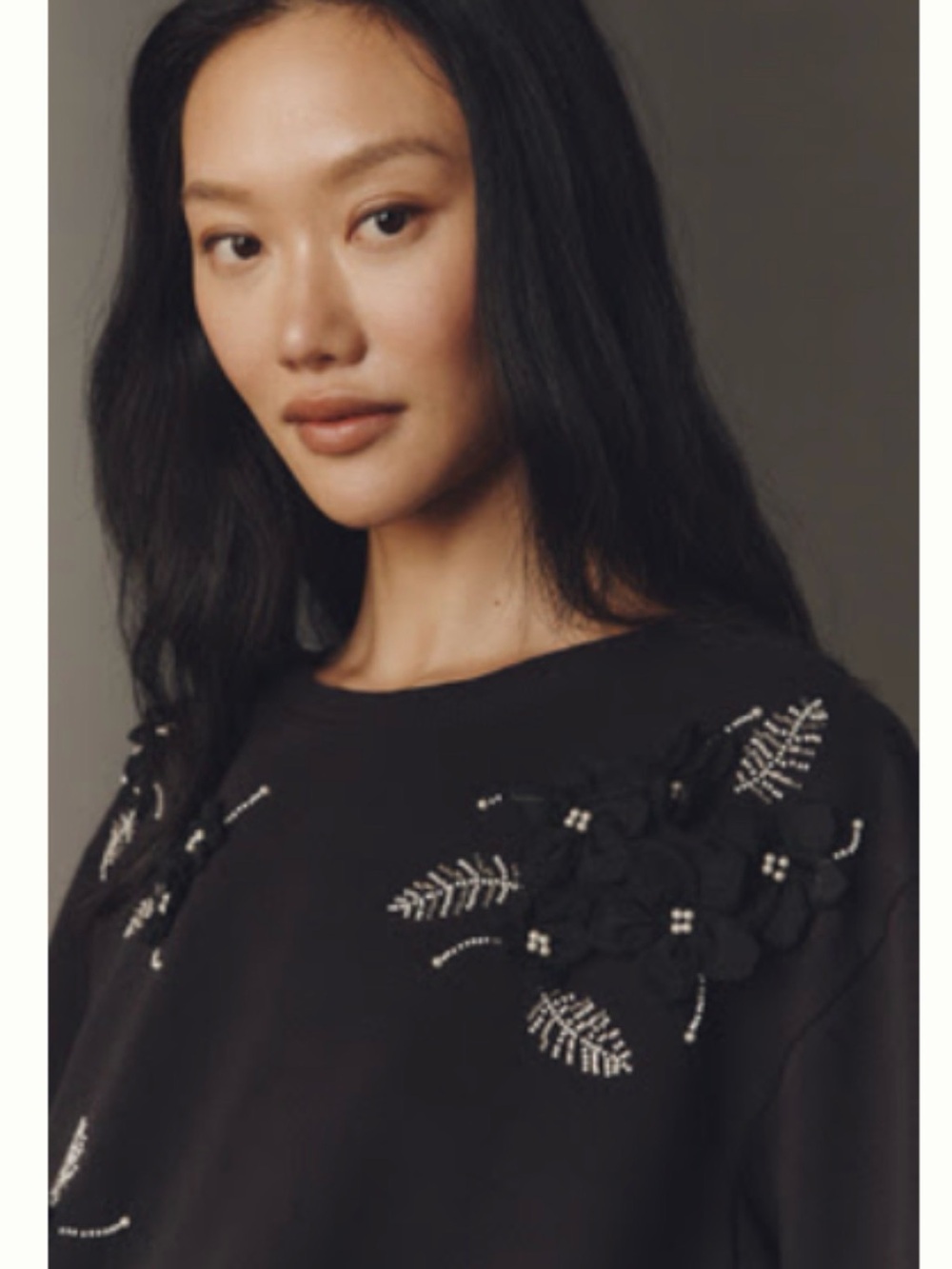 Brand New BY ANTHROPOLOGIE CREW-NECK EMBELLISHED SWEATSHIRT